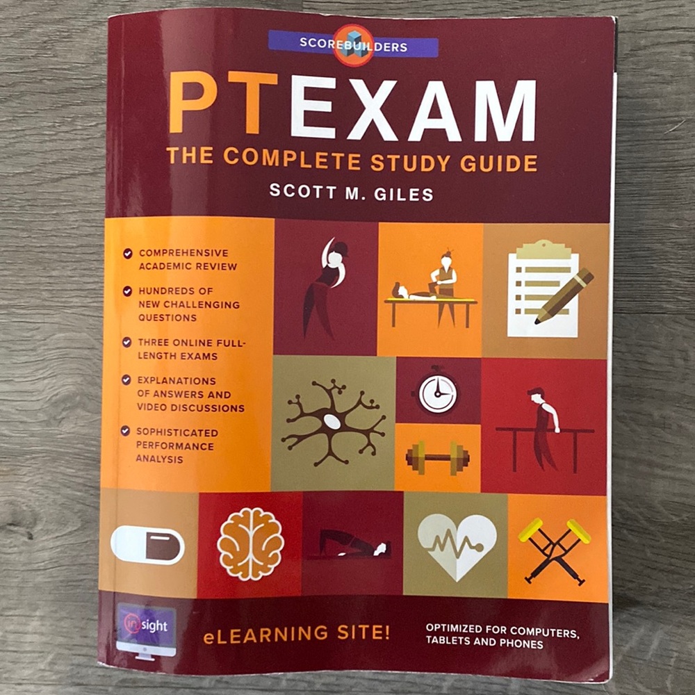 PT exam- the complete study guide. Scott Giles. Boards exam book